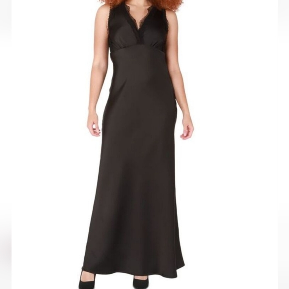 BLACK TAPE Womens Black Unlined Sleeveless Maxi Cocktail Shift Dress XL NWT - Picture 1 of 11